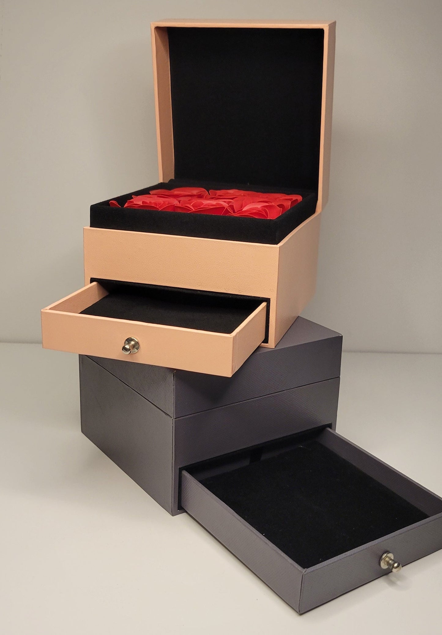 9 MINI ROSES JEWELRY BOX WITH drawer