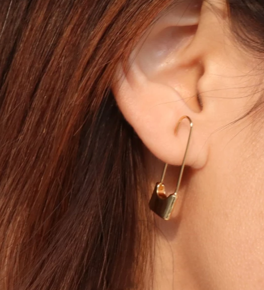 Adrianna lock earrings